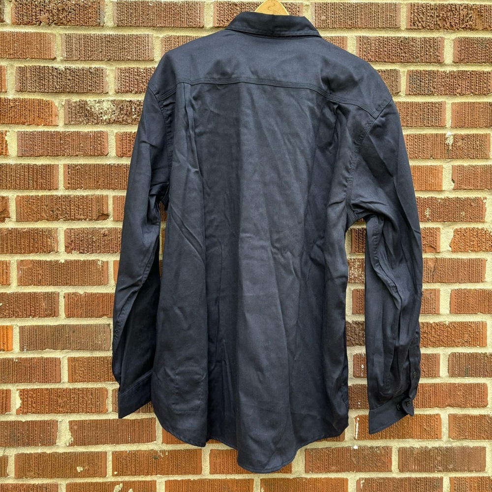 Carhartt NWT embroidered Dark Blue Flame Resistant Lightweight Twill Shirt XL - Picture 3 of 11